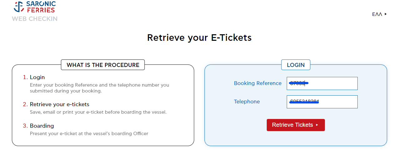Saronic Ferries Web Check-In | Ferryscanner